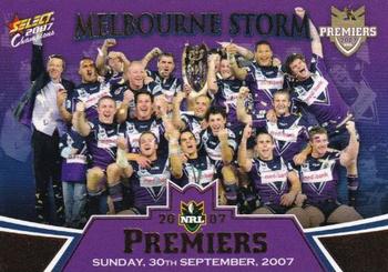 2007 Select NRL Invincible - Premiers Melbourne Storm #PC1 Premiers Front